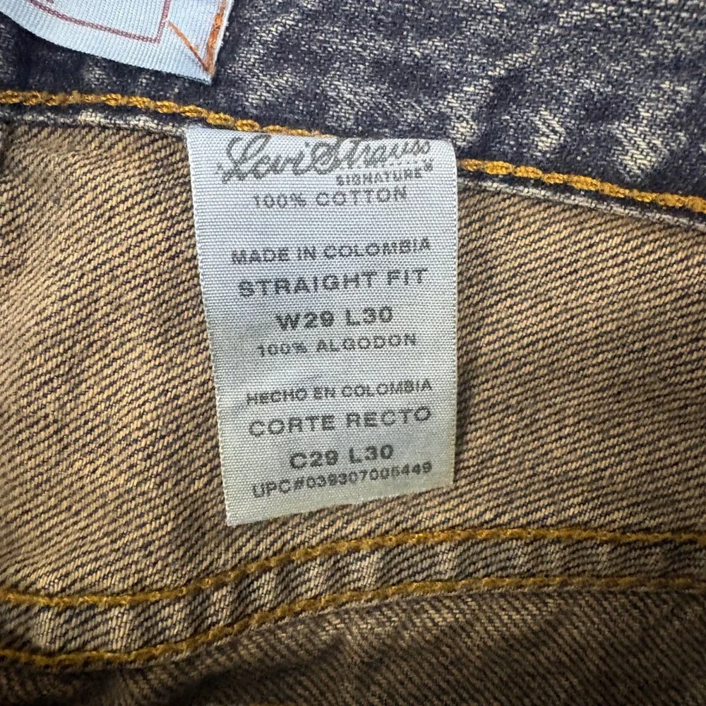 Vintage Y2K/2000s Levis Mens Straight Fit Distressed Blue Jeans waist 29